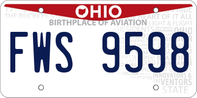 OH license plate FWS9598