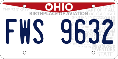 OH license plate FWS9632