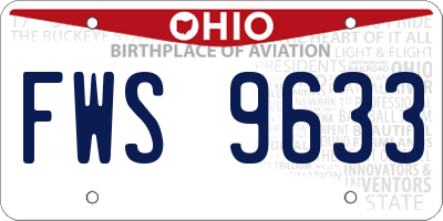 OH license plate FWS9633