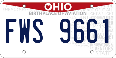 OH license plate FWS9661