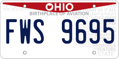 OH license plate FWS9695