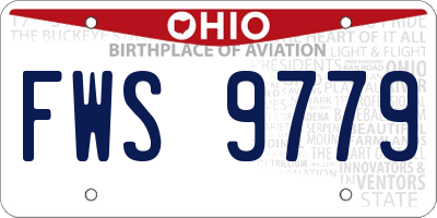 OH license plate FWS9779