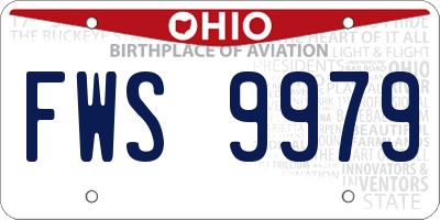 OH license plate FWS9979