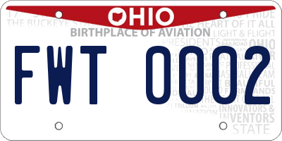 OH license plate FWT0002