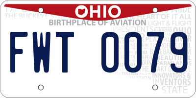 OH license plate FWT0079