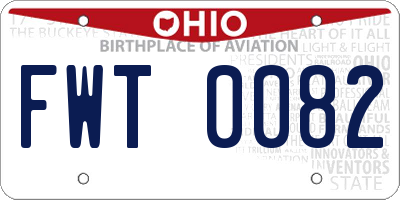 OH license plate FWT0082