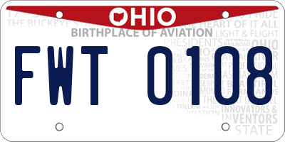 OH license plate FWT0108
