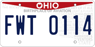 OH license plate FWT0114