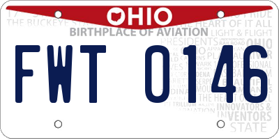 OH license plate FWT0146