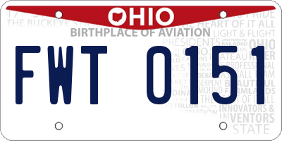 OH license plate FWT0151