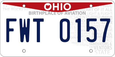 OH license plate FWT0157