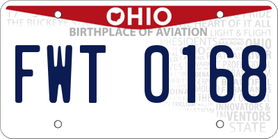 OH license plate FWT0168