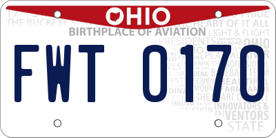 OH license plate FWT0170