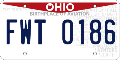 OH license plate FWT0186