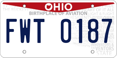 OH license plate FWT0187