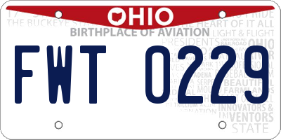 OH license plate FWT0229