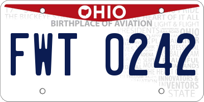 OH license plate FWT0242