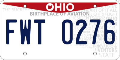 OH license plate FWT0276