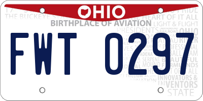 OH license plate FWT0297