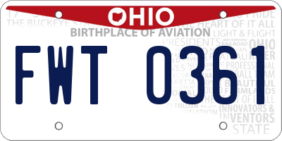OH license plate FWT0361