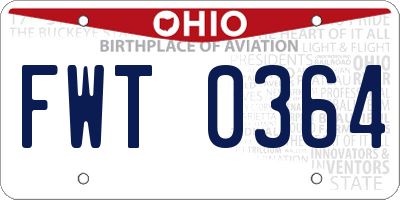 OH license plate FWT0364
