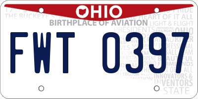 OH license plate FWT0397