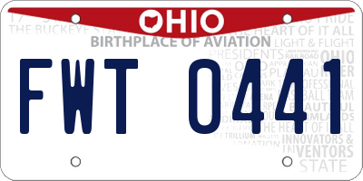 OH license plate FWT0441
