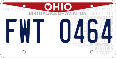 OH license plate FWT0464