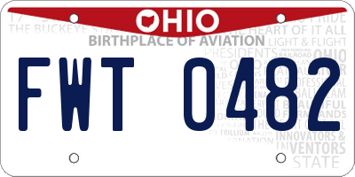 OH license plate FWT0482