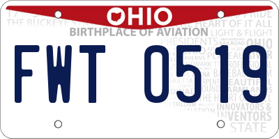 OH license plate FWT0519