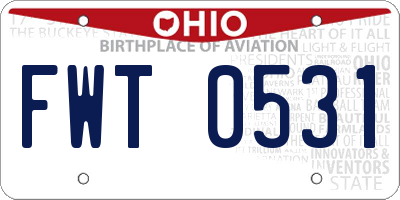 OH license plate FWT0531