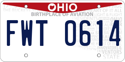 OH license plate FWT0614