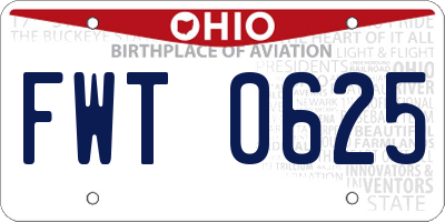 OH license plate FWT0625