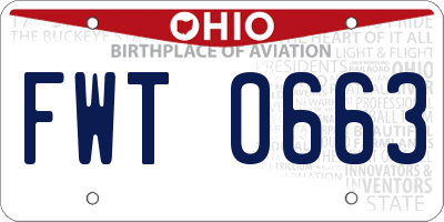 OH license plate FWT0663