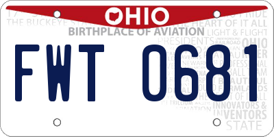 OH license plate FWT0681