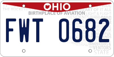 OH license plate FWT0682