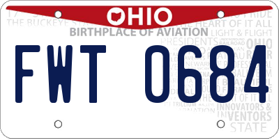 OH license plate FWT0684