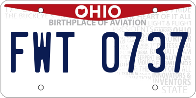 OH license plate FWT0737