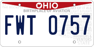 OH license plate FWT0757