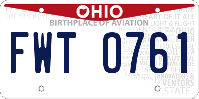OH license plate FWT0761