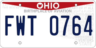 OH license plate FWT0764