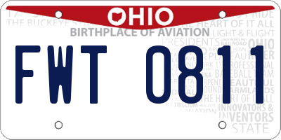 OH license plate FWT0811
