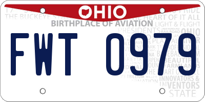 OH license plate FWT0979