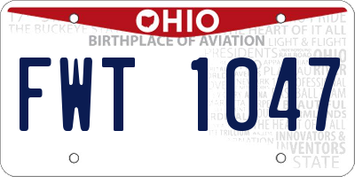 OH license plate FWT1047