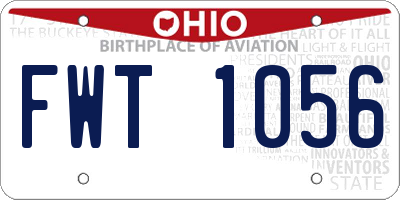 OH license plate FWT1056