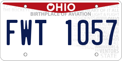 OH license plate FWT1057