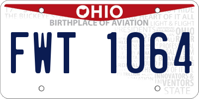 OH license plate FWT1064