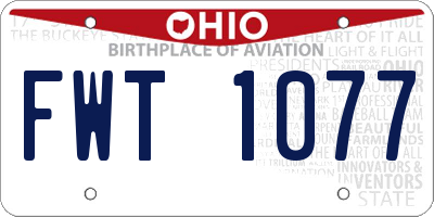 OH license plate FWT1077