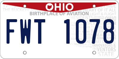 OH license plate FWT1078