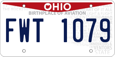 OH license plate FWT1079